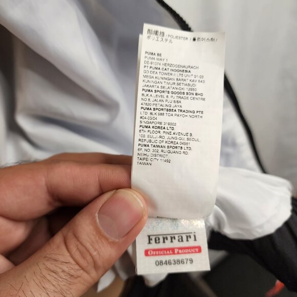 FERRARI MENS PUMA STREET RACING WOVEN JACKET WHITE BLUE SZ Small S NWT 597939-02 - Picture 9 of 10